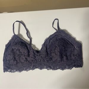 Gilly Hicks Recycled Lounge Lace Plunge Triangle Bralette